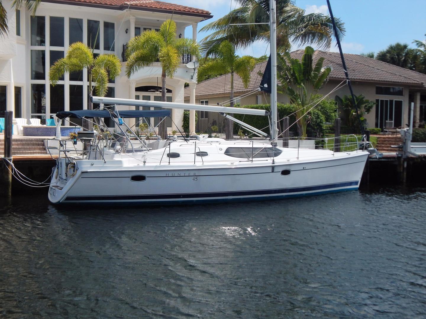 used hunter 45' deck salon for sale in florida pink pony
