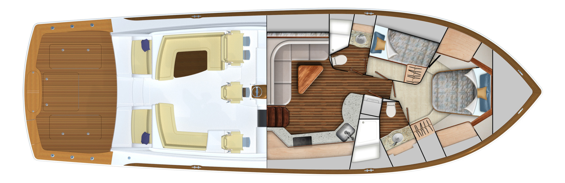 Viking 54 - Option #1 2-Stateroom Layout