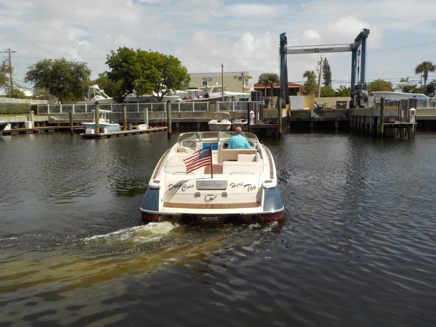 Chris-Craft - Drop Coin Here Too - Transom View
