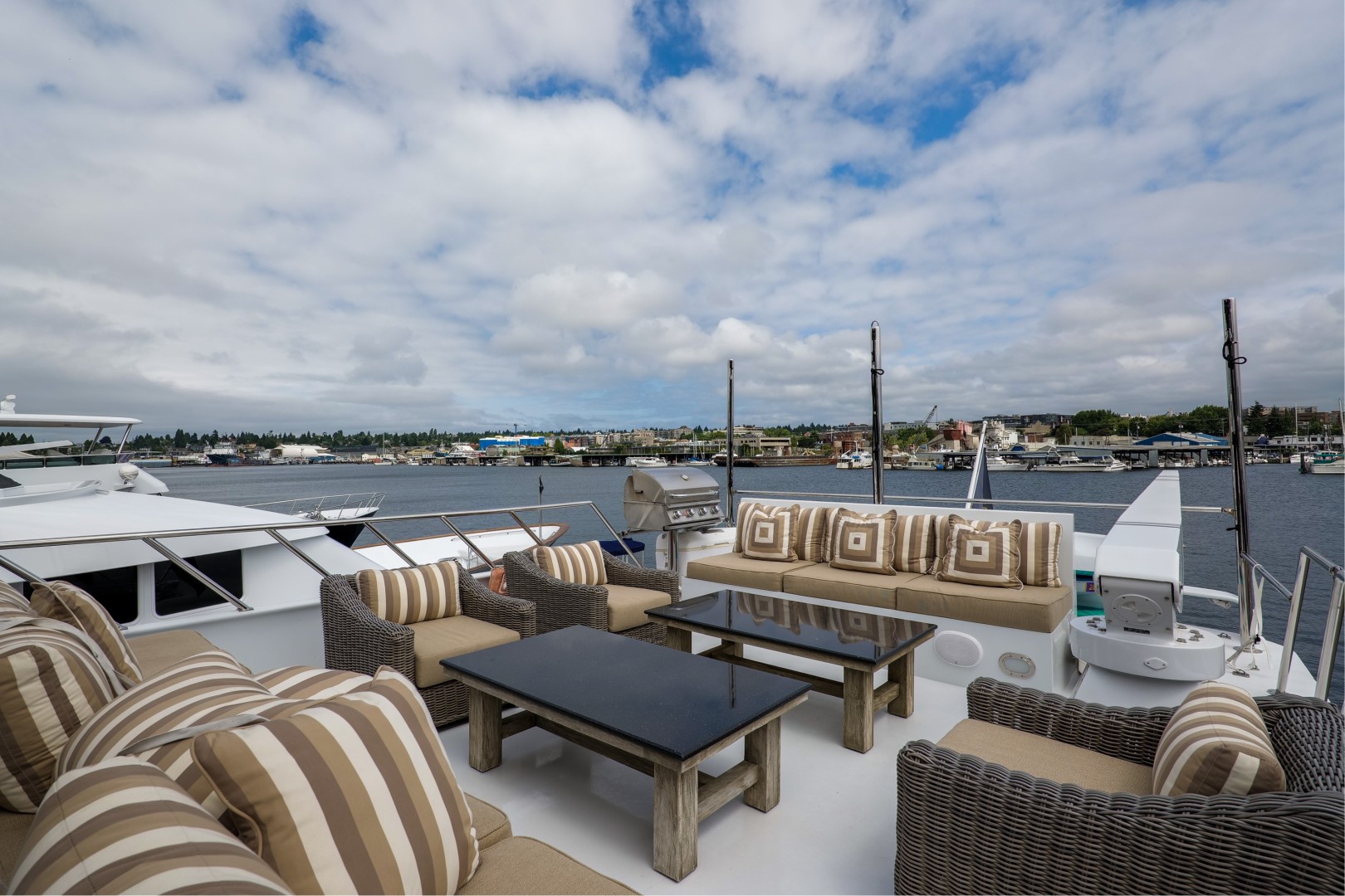 Broward 102 - Andiamo - Flybridge Deck Lounge