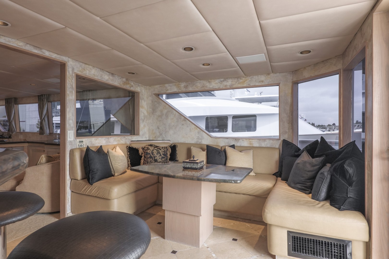 Broward 102 - Andiamo - Aft Lounge