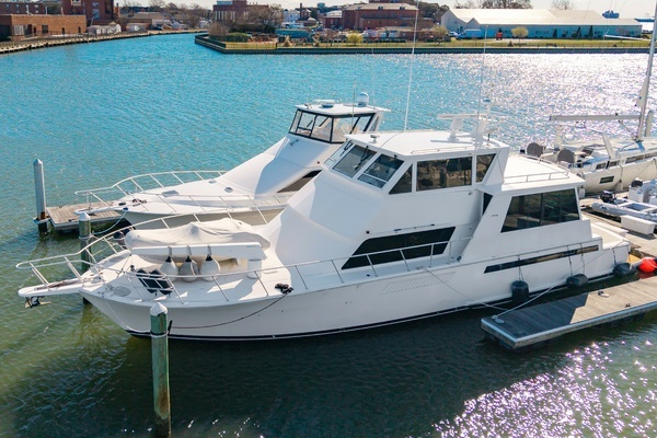 Picture Of: 2000 Viking Cockpit Sport Yacht Dark Horse