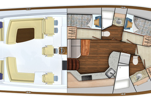 Viking 54 - Option #2 3-Stateroom Layout