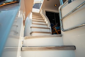 Hatteras 72 - Taz - Stairs to Bridge