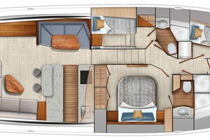 Viking 64 - Cabin Layout #1 (Queen Berth)