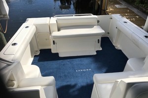 Pursuit 28 - Wired Up - Aft Seating with carpet liner